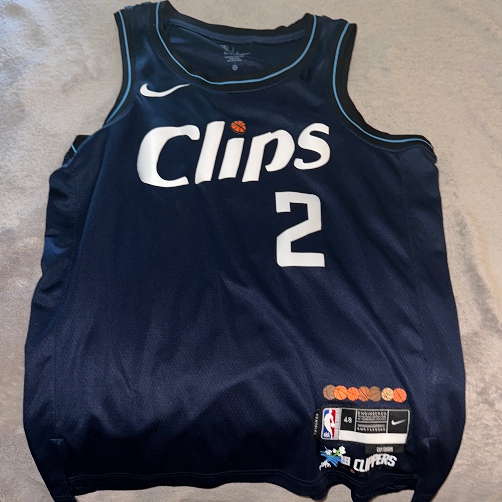 Nike Clippers Jersey in Dark Blue and White